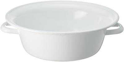 Nodahoro Tub Enamel Heat Resistant 32cm with Handle Washing Tub Footbath Dip Made In Japan White TA-32