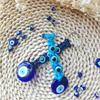 Boho Evil Eye Pendant Handmade Macrame Turkish Nazar Charm Cotton Tassel Bag Hanger Car Ornament Home Decor Gift