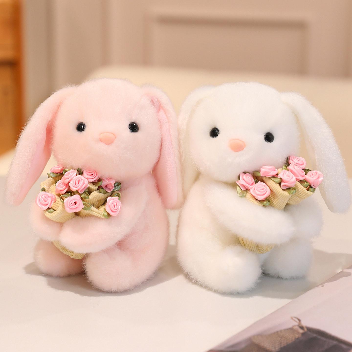 

Valentine s Day Plush Toy Animal Adorable Rabbit Bear Rainbow Horse Bouquet Stuffed Plushies Valentine s Day Wedding Gifts Designed For Girls 15cm-A10453