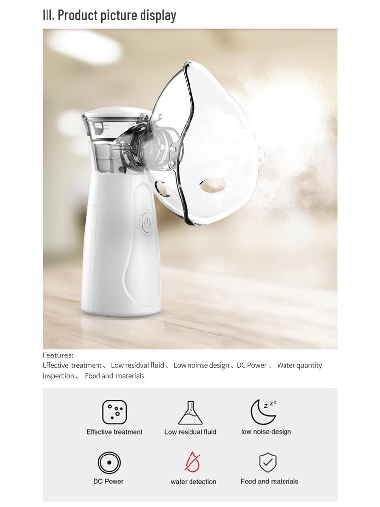 Portable Ultrasonic Atomizer for Children's Disinfection Masks