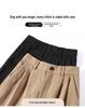 High-Waist Women's Wide-Leg Straight Pants - Spring/Autumn, Slimming, Extra Long Drape