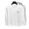 Herren 550g Hoodie mit Stickerei - Herbst/Winter 2025 Stil, Rundhals, Lässiges Basisshirt, Langarm, Baumwoll-T-Shirt