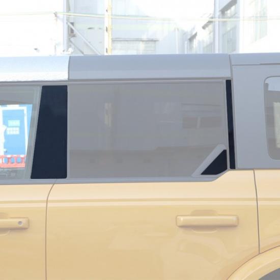 6pcs Window B Pillar Post Decor Decal Trim For Ford Bronco +Black 4 Doors