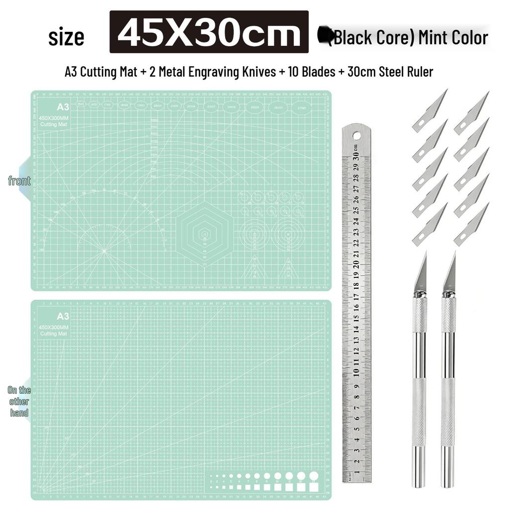 A3 3mm Extra Thick Cutting Mat: Handmade, Durable Pad for Paper Cutting & Writing