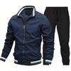 Sports Casual Jacket Set Men's Autumn Sports Solid Color Jacket Men's Trousers