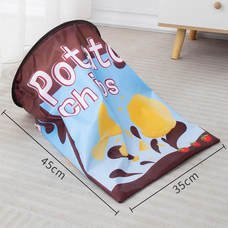 Pet Cat Play Tunnel Toys Collapsible Interactive Cat Drill Bag Indoor Cat Interactive Toys with Crumpled Paper Tunnel Bag
