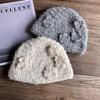Knitted Cap Flower Winter Beanie Hat For Women Fashionable Gifts Breathable