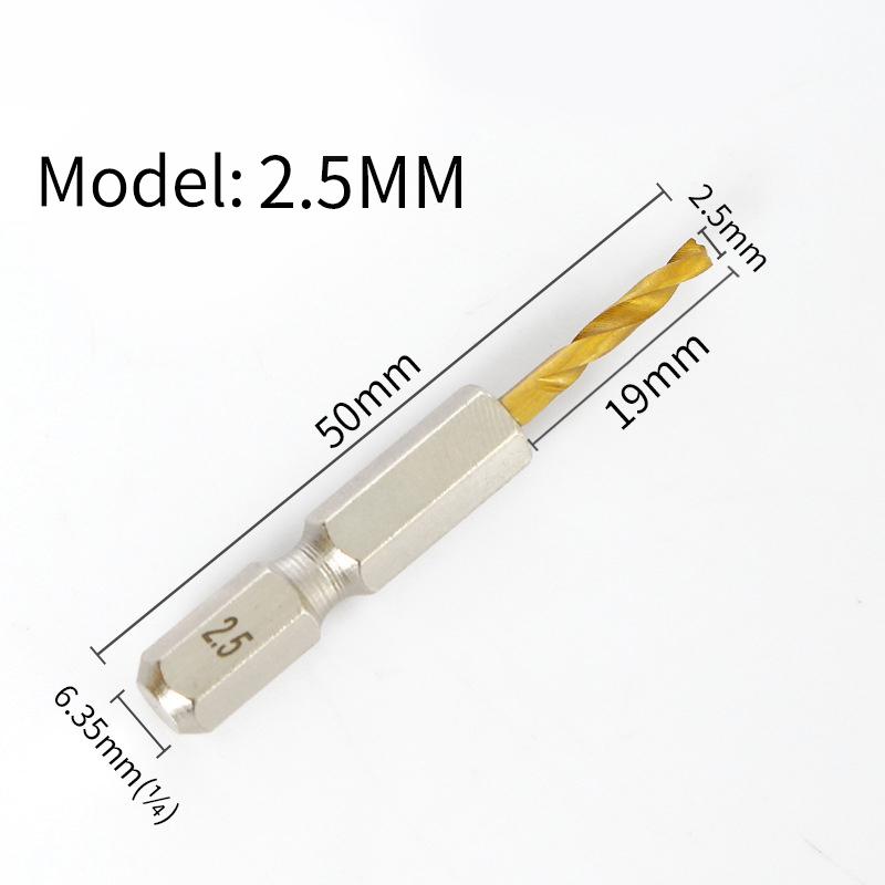 High Hardness 2-10Mm Twist Drill Bit Hex Shank Ultra-Short Hole Opener Stainless Steel Special Drill Wood Metal