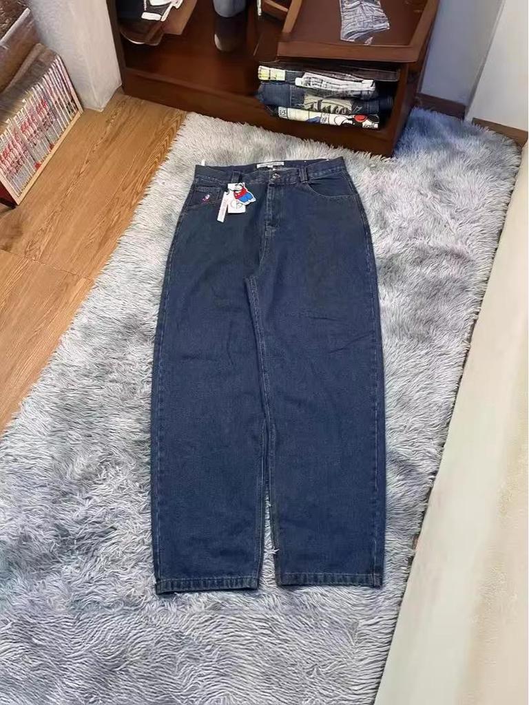 Americký trend Big Boy High Street Hip Hop Pánské džíny s rovnými nohavicemi