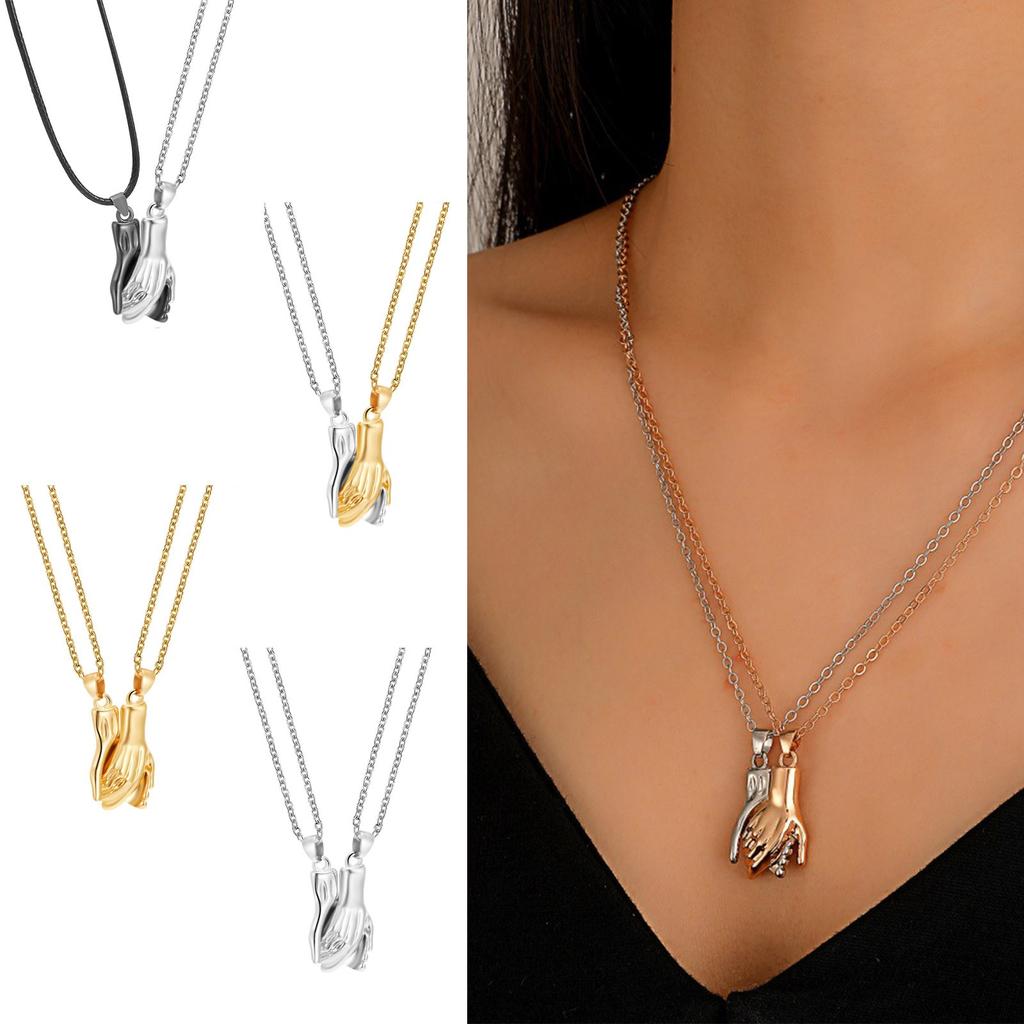 Magnetic Holding Hand Necklace Couple 