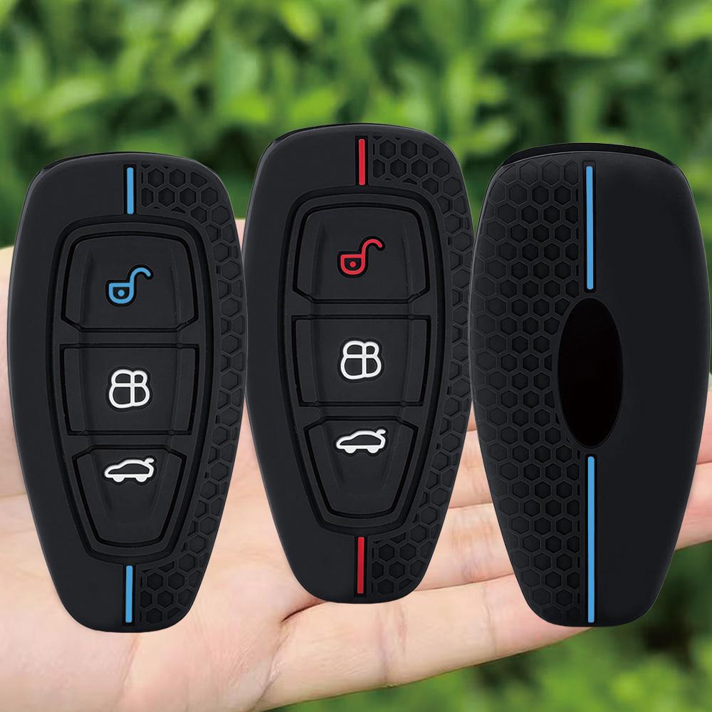 Car Key Pack For Ford St Line Fiesta Focus Mondeo Ecosport Kuga Puma Edge Escape Silicone Car Key Fob Case Accessories