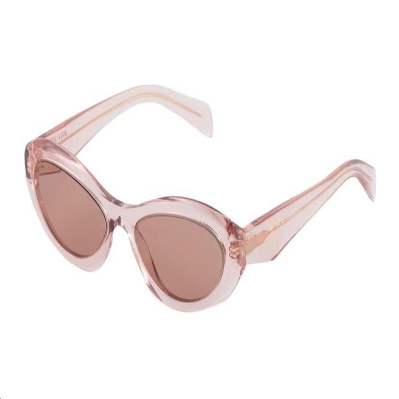 Prada Temple Logo Acetate Irregular Sunglasses Women's Pink