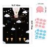 Gender Reveal Party Poster Games Blue and Pink Voting Stickers for Baby Shower