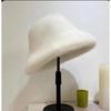 Fisherman Hat New Mink Fur Winter Warm Large Brim Bucket Hat Thickened Korean Style for Women Fashion Headwear