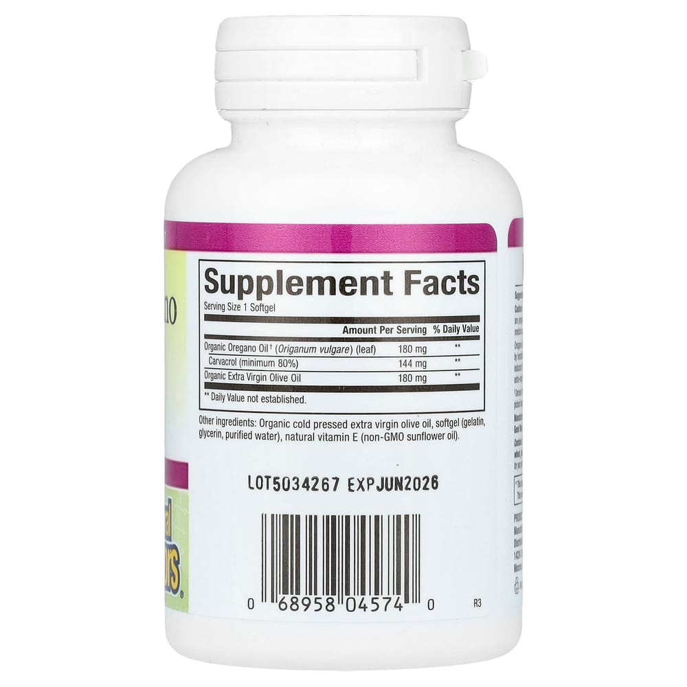 IHerb Natural Factors Oreganoolja 180 mg mjukkapslar 60 st