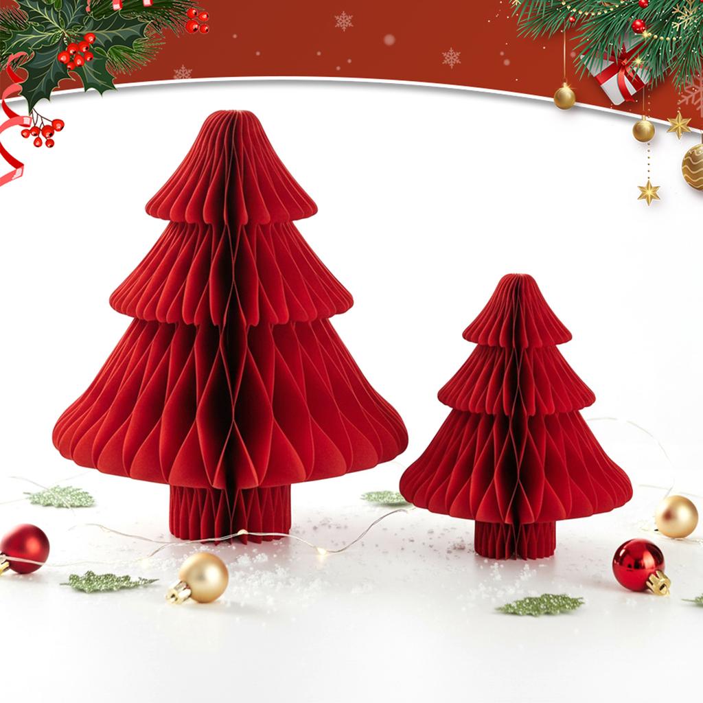 Honingraat Kerstboom Decoratie Rustiek 3D Kunstboom Tafelstuk Herbruikbaar voor Schouw Kerstmis Nieuwjaar Tafelstuk