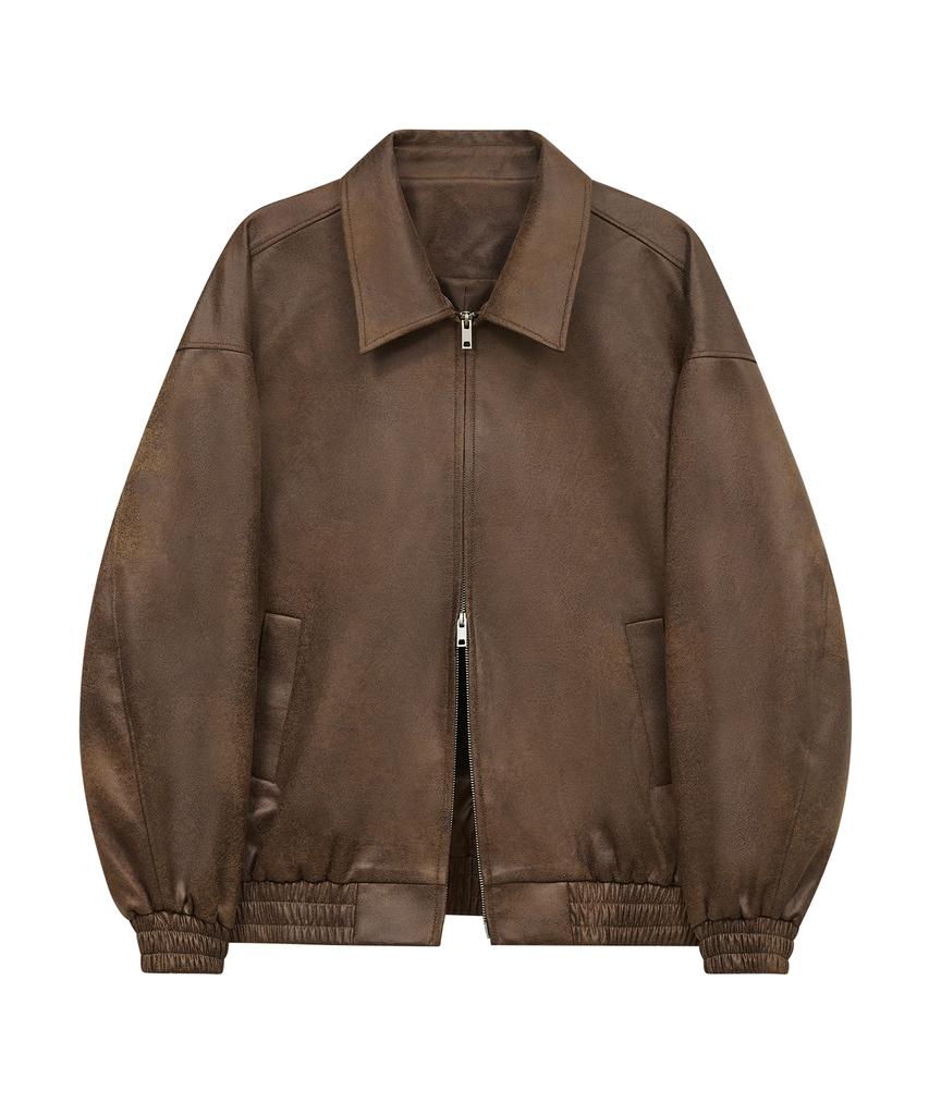 Standarderror 87-Stan009 [Renewal] Standard Blouson Suede Jacket Crack Brown (C Type)