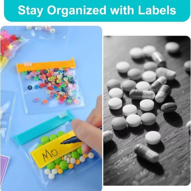 Zipper Type Medicine Storage Bag Waterproof Oil-proof Reusable Pill Bags Medicine Organizer 5Colors Eva Self Sealing Pill Bag