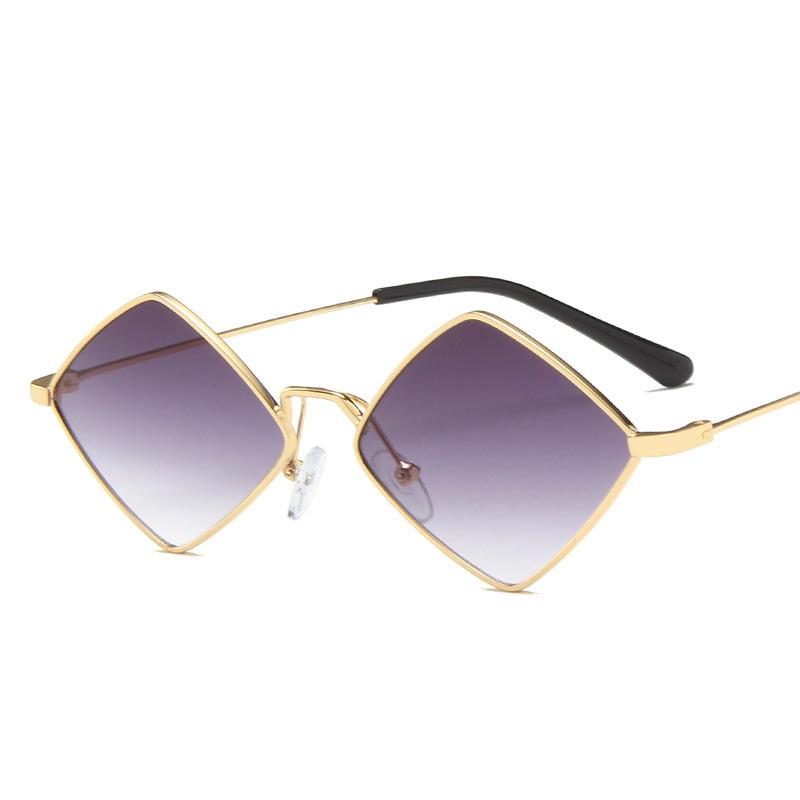 New Diamond Square Sunglasses Women Mirror Metal Sun Glasses Fashion Men Shades Brand Design Uv400 Outdoor Party Female Male