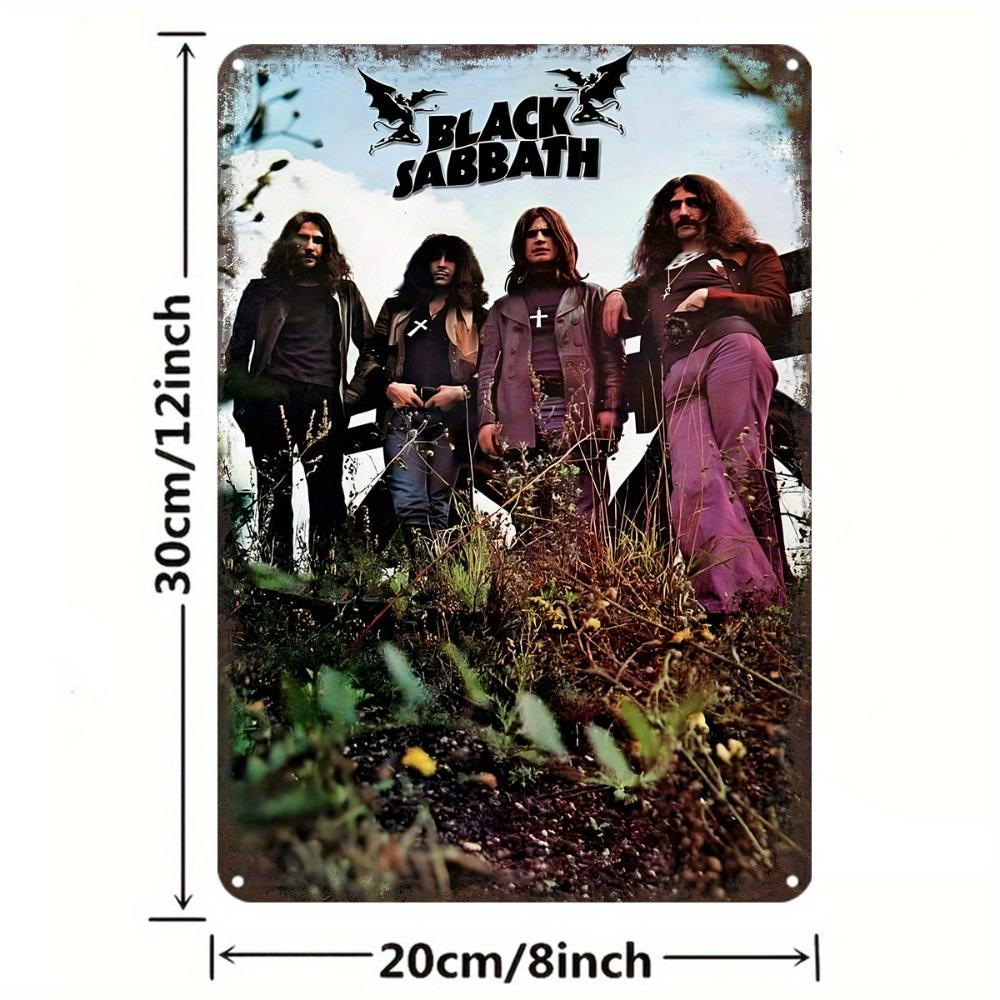 Vintage Black Sabbath Metal Sign - Retro Band Art Aluminum Tin Poster - Durable Decor for Pubs, Bars & Music Rooms