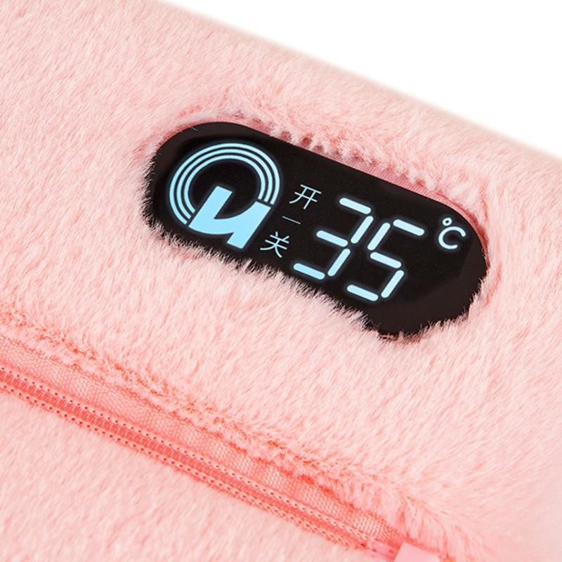 Iridescent Rechargeable Hand Warmer: Adjustable Temperature, Washable Pad, Smart Digital Display.