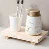Retro Pedestal Stand Wooden Vanity Tray Home Decor Storage Holder Tray  Kitchen