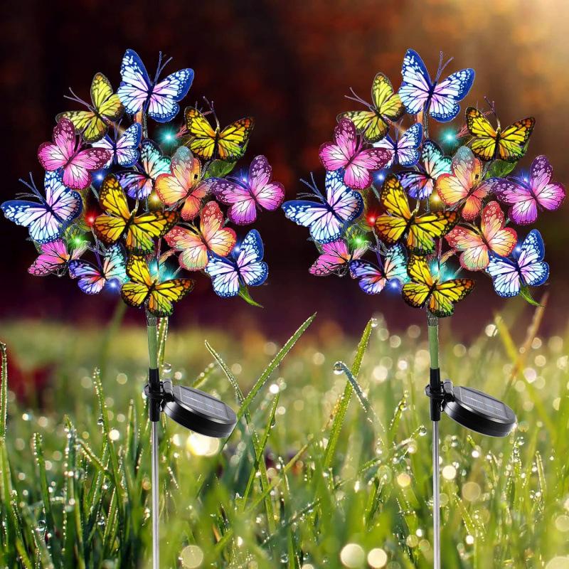LED Solar Butterfly Garden Light - Colorful Flower Decoration Lamp