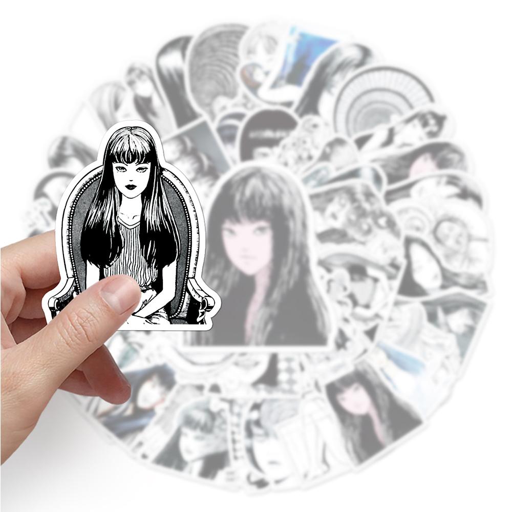 10/30/50pcs Kawakami Tomie Cartoon Stickers Horror Anime Girl Graffiti Decals DIY Water Bottle Laptop Phone Cool Sticker Packing