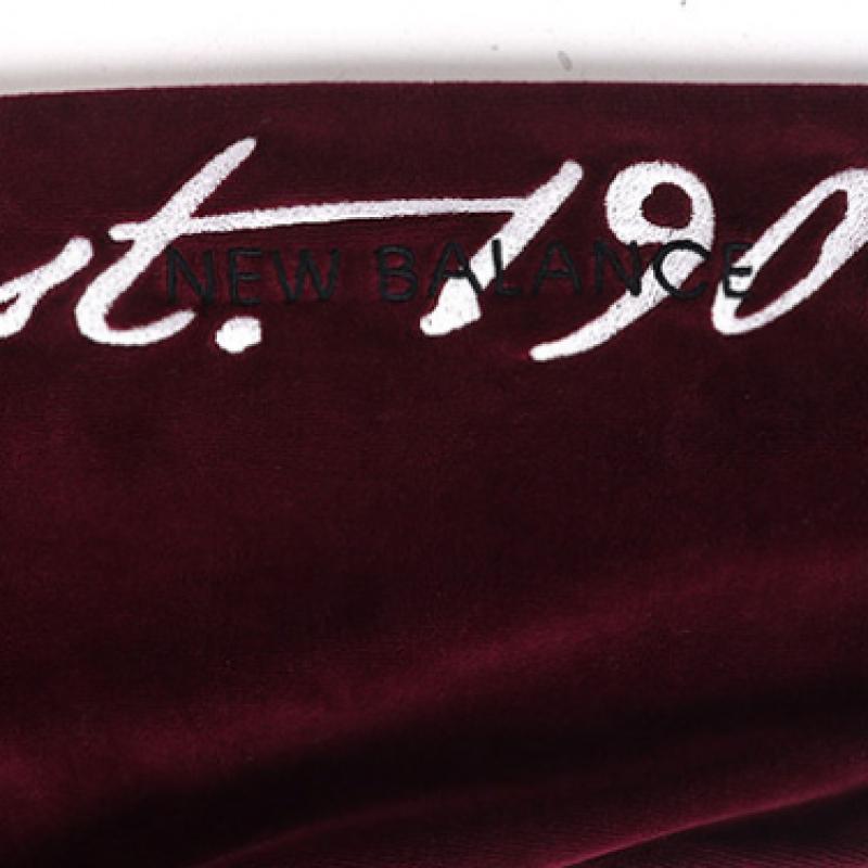 New Balance Velour Long Hoodie Burgundy