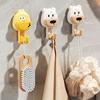 Suction Cup Hook Cartoon Animal Waterproof Bathroom Hook Removable Wall Hook for Bathroom Towels Kitchen Utensils