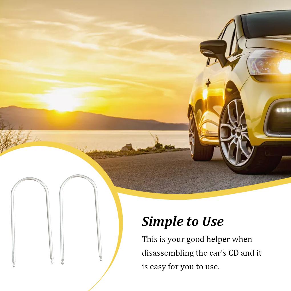 2 Stück Radio-Ausbauwerkzeug Verarbeitung Ausziehschlüssel CD-Entferner Fahrzeugkomponenten Elastizität Auszieher Demontagegerät