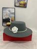 Hat Female Elegant British Top Hat Female Hepburn Style French Pearl Chain Flower Wool Flat Top Felt Hat Self-operated