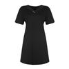Large Size Women V-neck Button Short-Sleeved Color Loose Pullover T-shirt