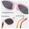 Fashion Silicone Square Sunglasses Contrasting Colours Jelly Colorful Frame Polarized Lens UV400 Boys Girls Age 3-12