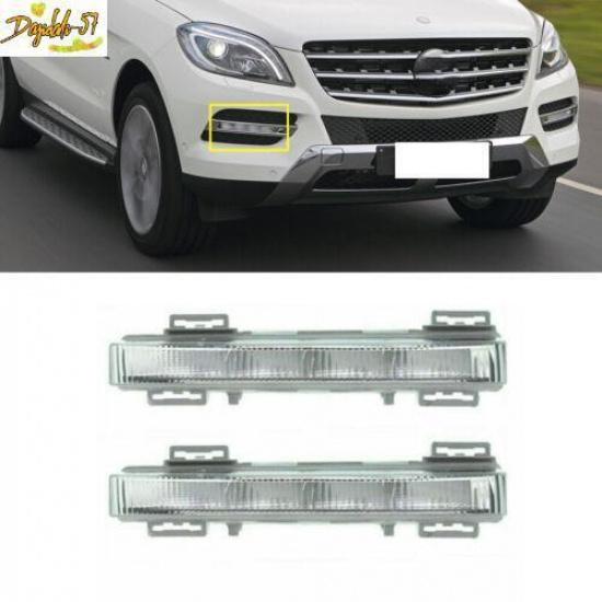 For 2012-2015 Mercedes-Benz W166 Pair DRL Fog Lamp Front Daytime Running Lights