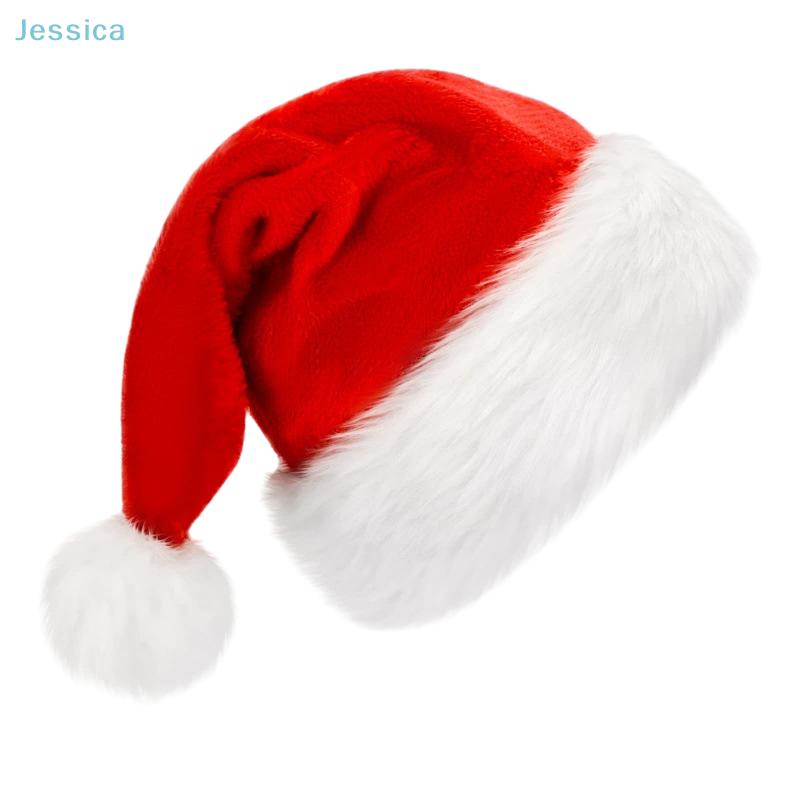 Christmas Hat For Adult And Child Red White Color Christmas Cap With Plush Ball