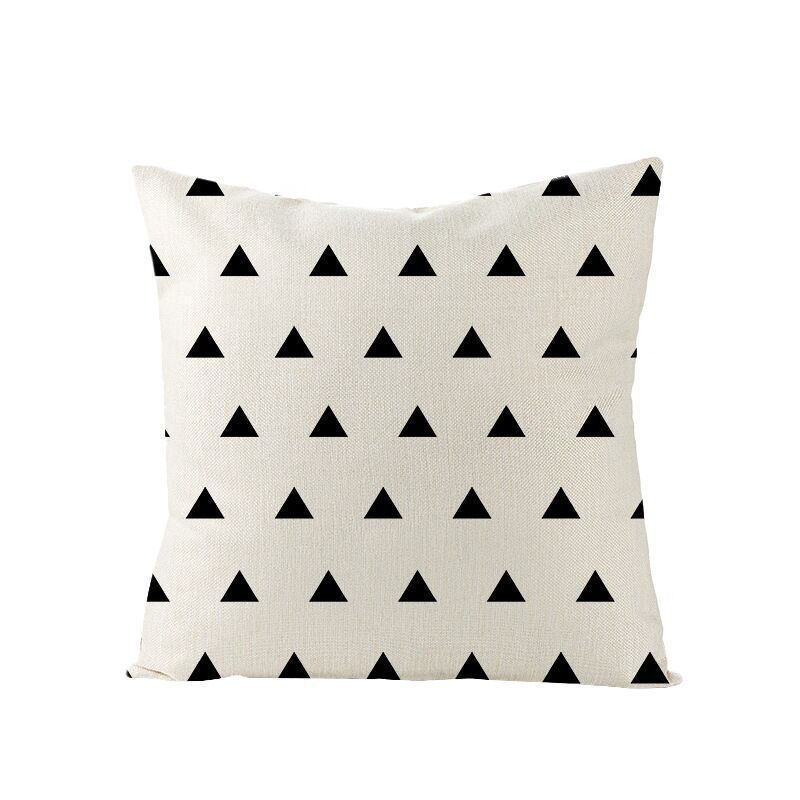 Modern Simple Black and White Geometric Pillow Case Home Sofa Pillow Cushion Cover