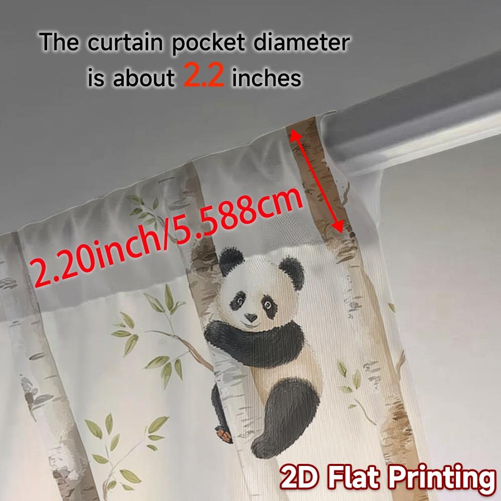 2pcs   2D FLAT PRINTING Curtains (Without Rod) PandaClimbers Chic Chic Curtains Polyester Curtains Versatile All Perfect for