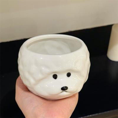 Cream Puppy Ceramic Cartoon Cute Girl Heart Underglaze Color Eating Rice Bowl Ins Household Tableware High Value