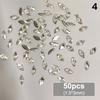 50Pcs Teardrop Shape Mini Flat Bottom Diamond Nail Art Accessories Super Flash Mixed   Nail Art Accessories