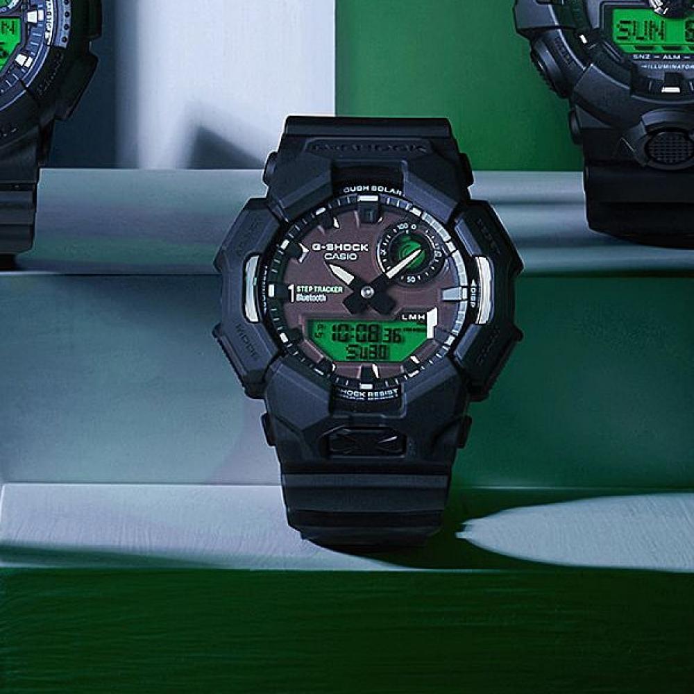 Casio G Shock G Shock Black And Electro Green Ga b010beG 1ajf