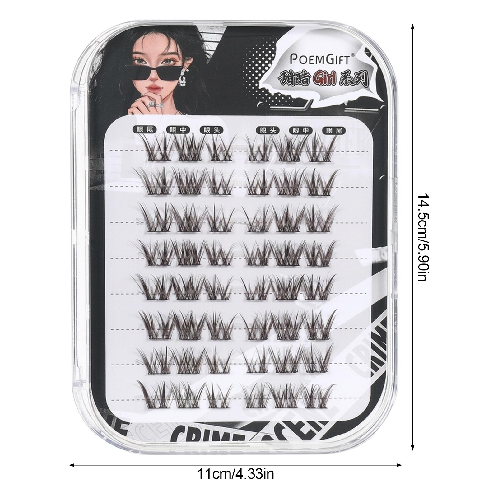 Black Tea False Eyelashes For Asian Eyes With Lightweight And Natural Look C