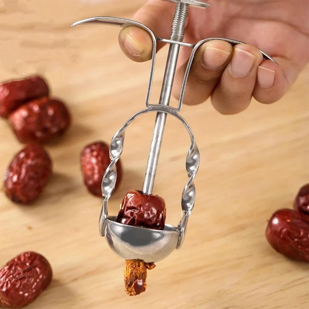 Press Design Cherry Corer Stainless Steel Dates Jujube Pitter Cherry Pitter  Dessert