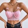 Nová, krajkou zavinutá sexy košilka slim Fit s rybí kostí bez zad