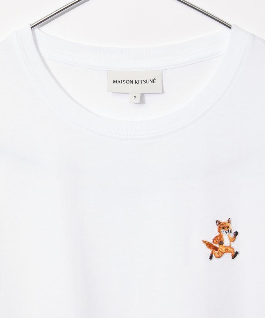 Maison Speedy Fox Patch Comfort Size L Kitsuné T-Shirt, Women's White, (MW00119KJ0008)