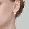 ELLE Jewelry Urban 14K Unique Cubic Point One-Touch Earrings (Gold Pin) ELGPEE383