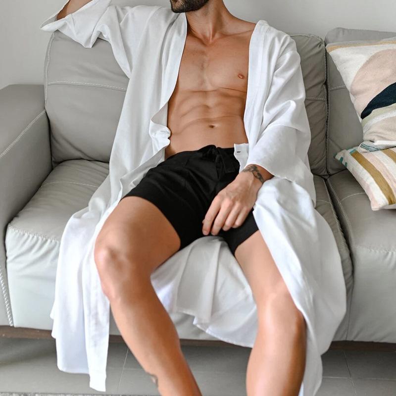 

Мужская повседневная модная куртка на пуговицах однотонной расцветки для весны и лета XXXL белый