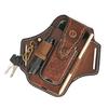 TOURBON Smartphone Pouch, Leather, Smartphone Holder, Belt Loop, Tool Pouch, Multi-functional, Holds Pliers, Pen, Flashlight, Keys