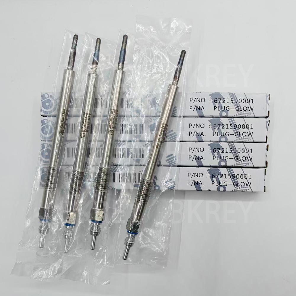 1/4pcs 6721590001 New Genuine Glow Plug For Ssangyong Rodius II Korando C New Actyon D22F 2.2 2015 2016 2017-2023 A6721590001
