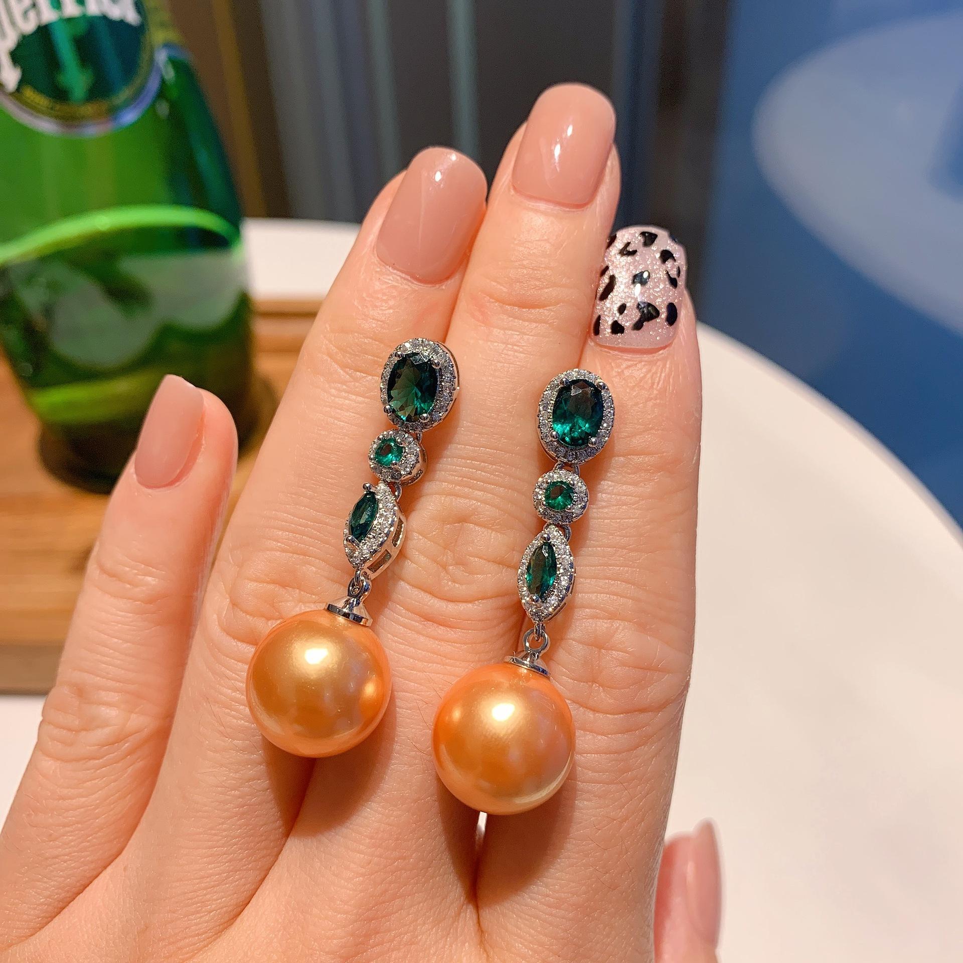 

Белые серьги-ракушки сказочный темперамент элегантная личность преувеличенные зеленые украшения жемчуг в приливе жемчужные серьги